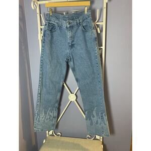 The Ragged Priest Men's Blue Jeans size 32 Flame Bad Boy